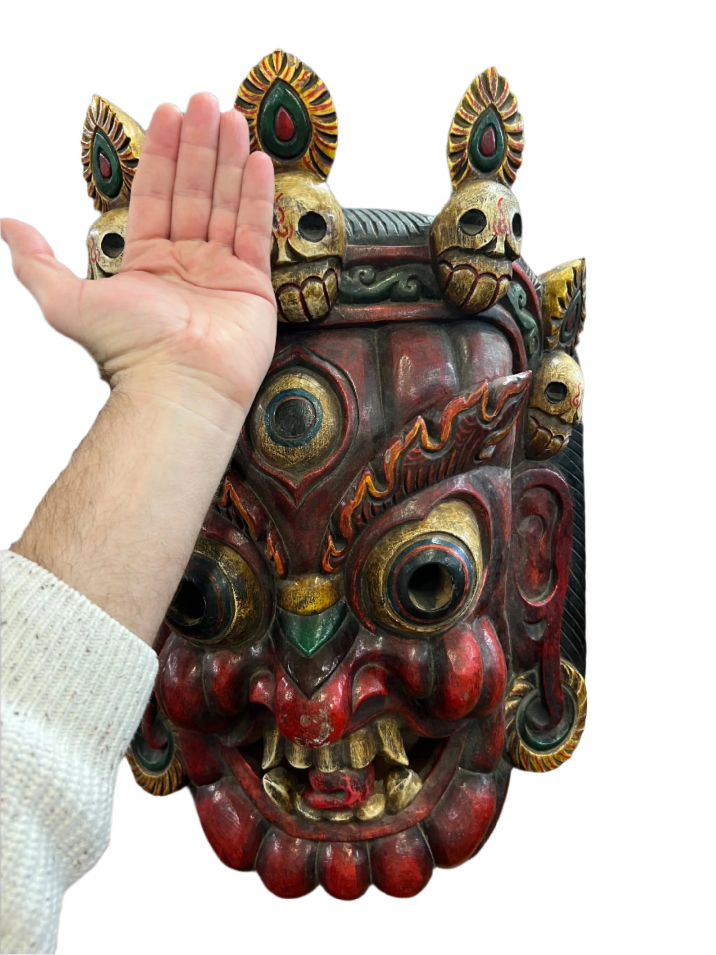 SOLD - Very Large, Rare Tibetan Buddhist Mask