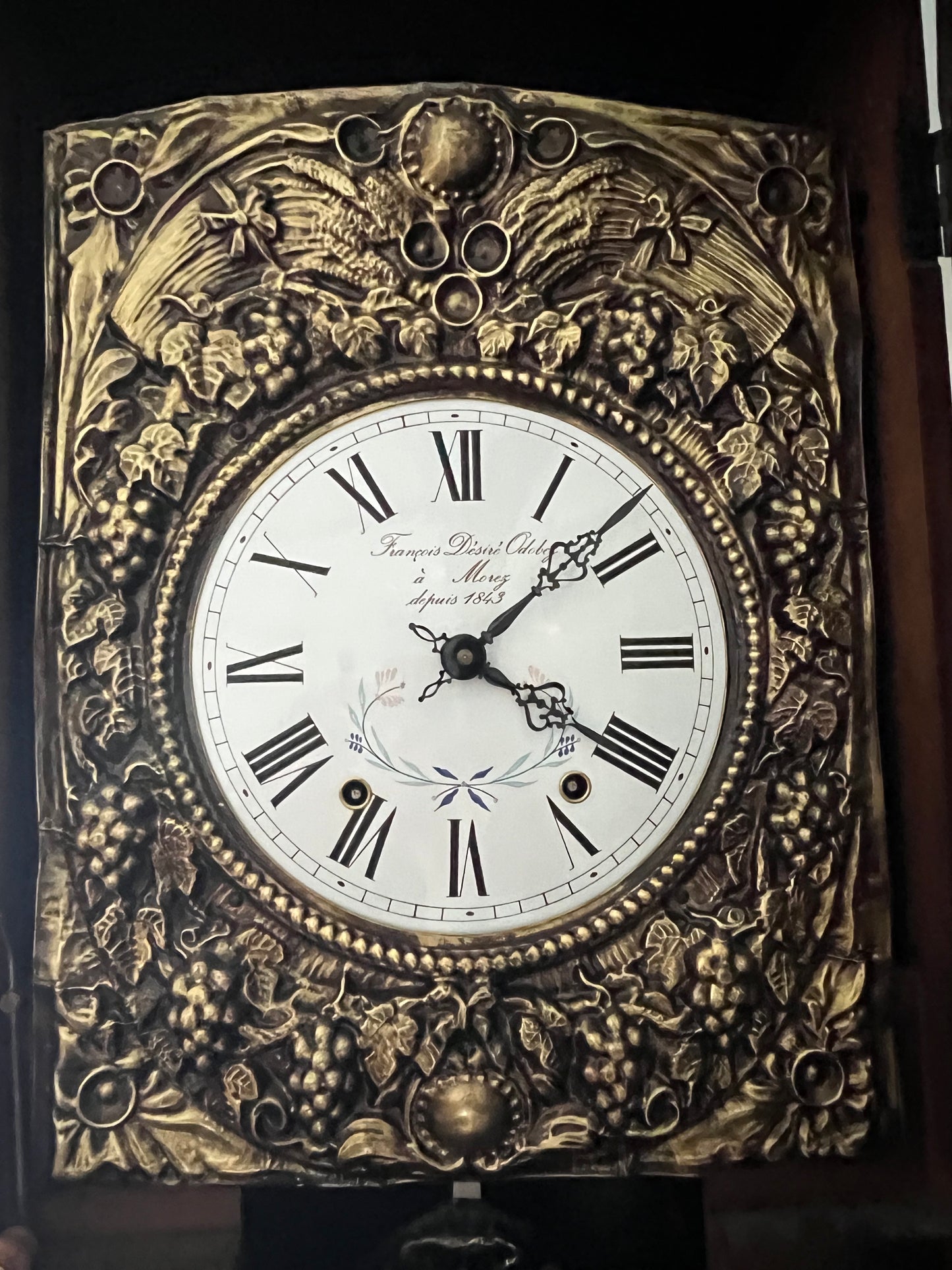 Antique François Désiré Odobez Morbier Grandfather Clock