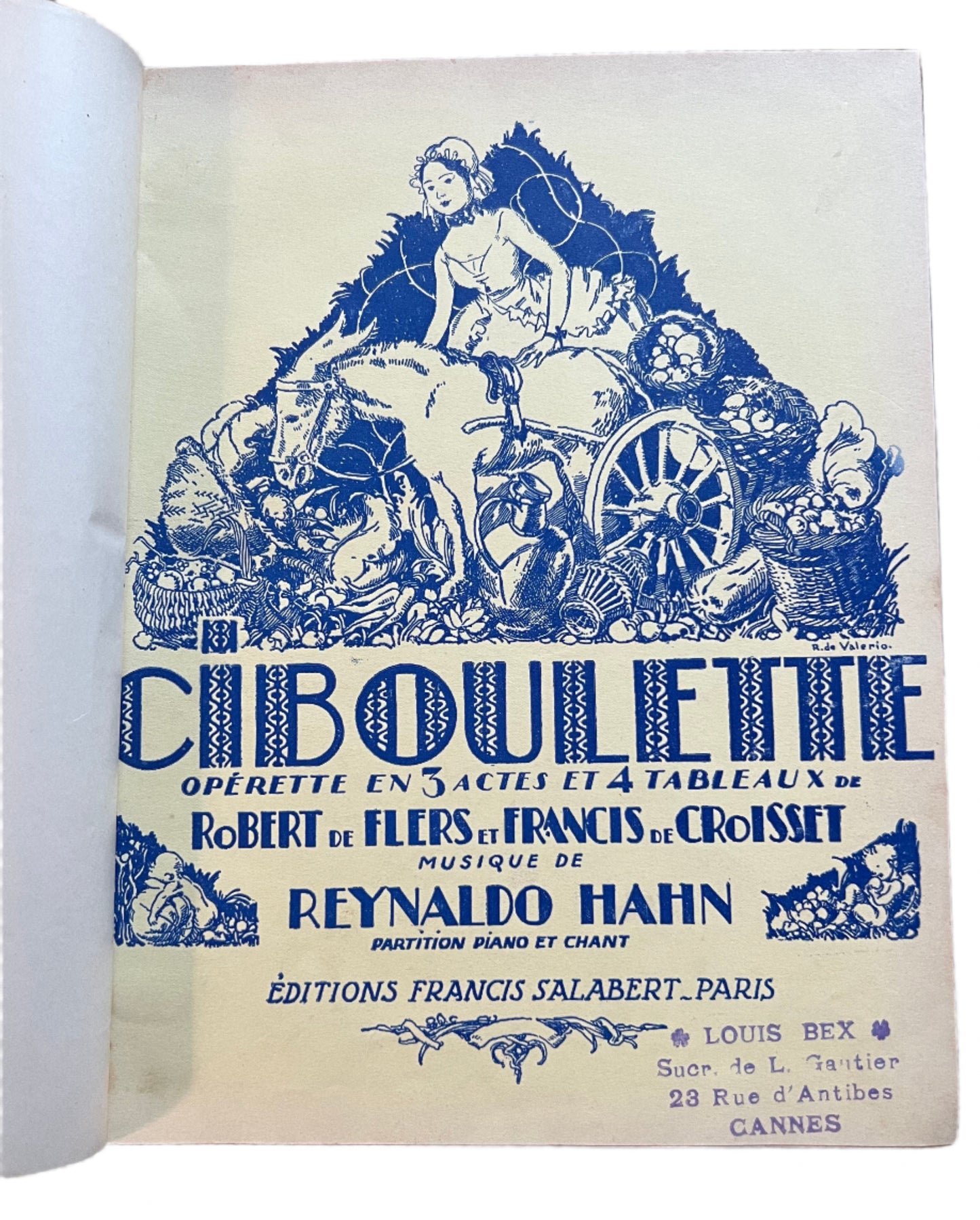 Exceptional Signed Opera Score: Ciboulette by Reynaldo Hahn (1925/1928)