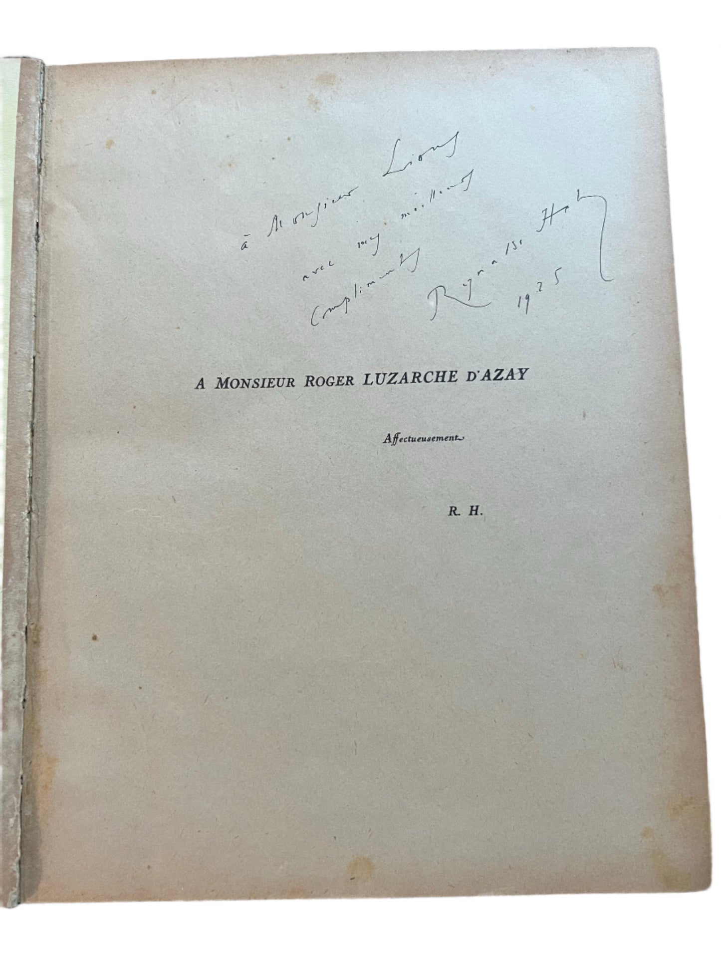 Exceptional Signed Opera Score: Ciboulette by Reynaldo Hahn (1925/1928)