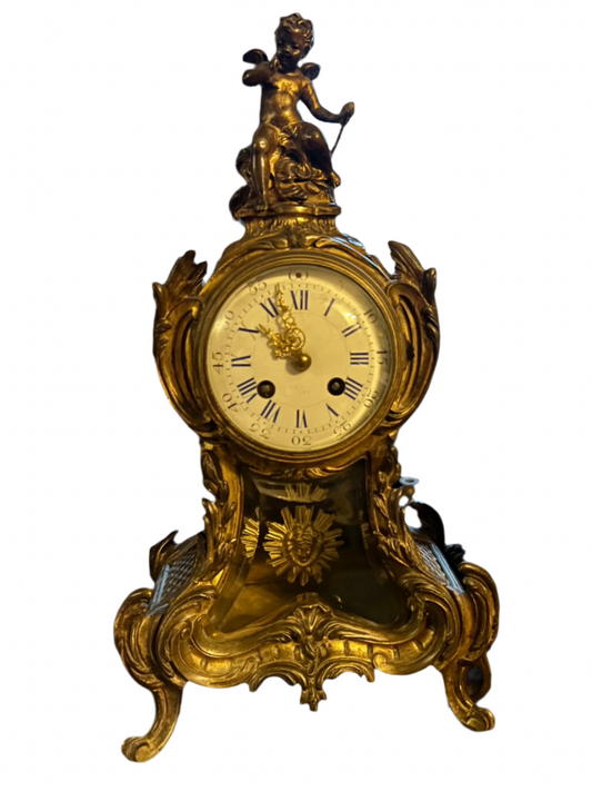 Antique Bronze French Clock