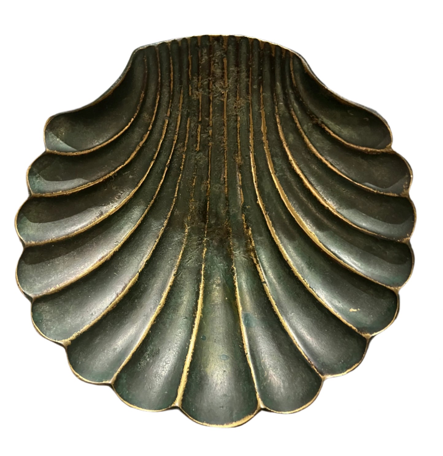 Antique French Bronze Dolphin Shell Dish – 19th Century Nautical Elegance
